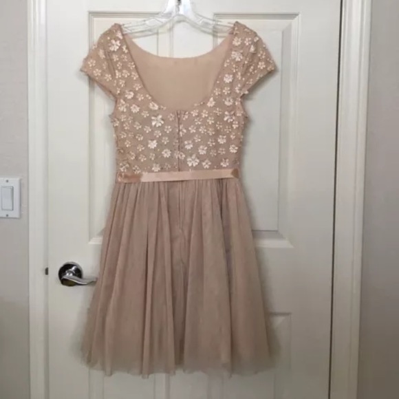 ModCloth Pink Tulle Flower Appliqué Dress - Picture 3 of 4